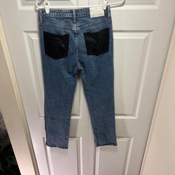 Jonathan Simkhai Two-Tone Ankle Jeans - Picture 2 of 14